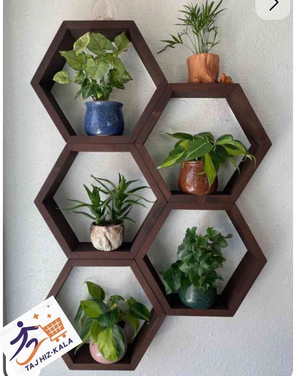 شلف چوبی 6 ضلعی لانه زنبوری 34 در 30
