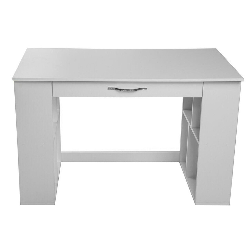 میز تحریر میز مطالعه با پایه های کتابخانه و قفسه کتاب و یک کشو